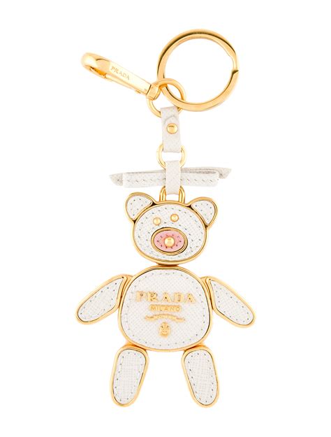 prada bears|Prada keychains.